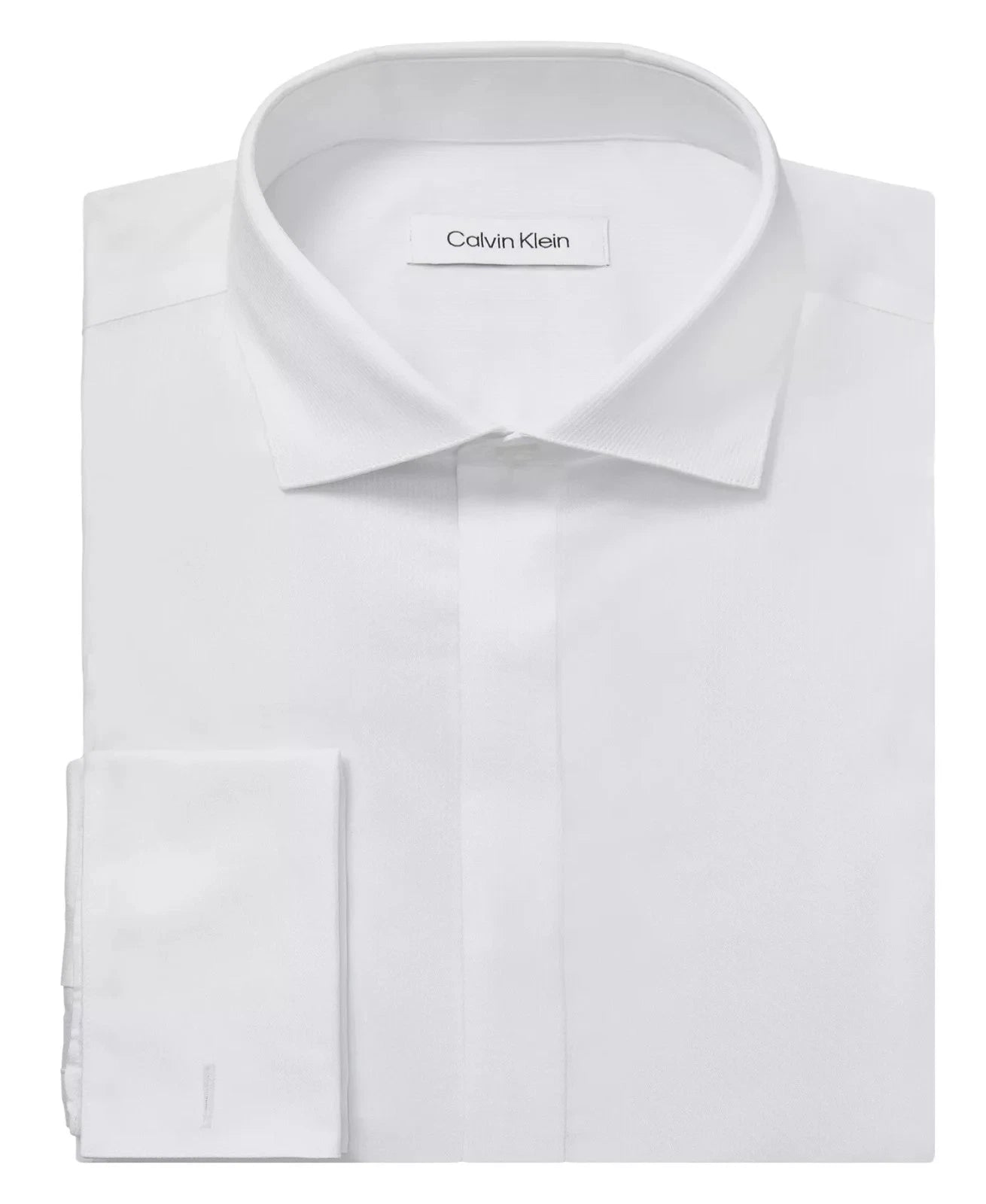 Calvin Klein Men's Regular-Fit Stretch Dress Shirt White Size L 16 32/33