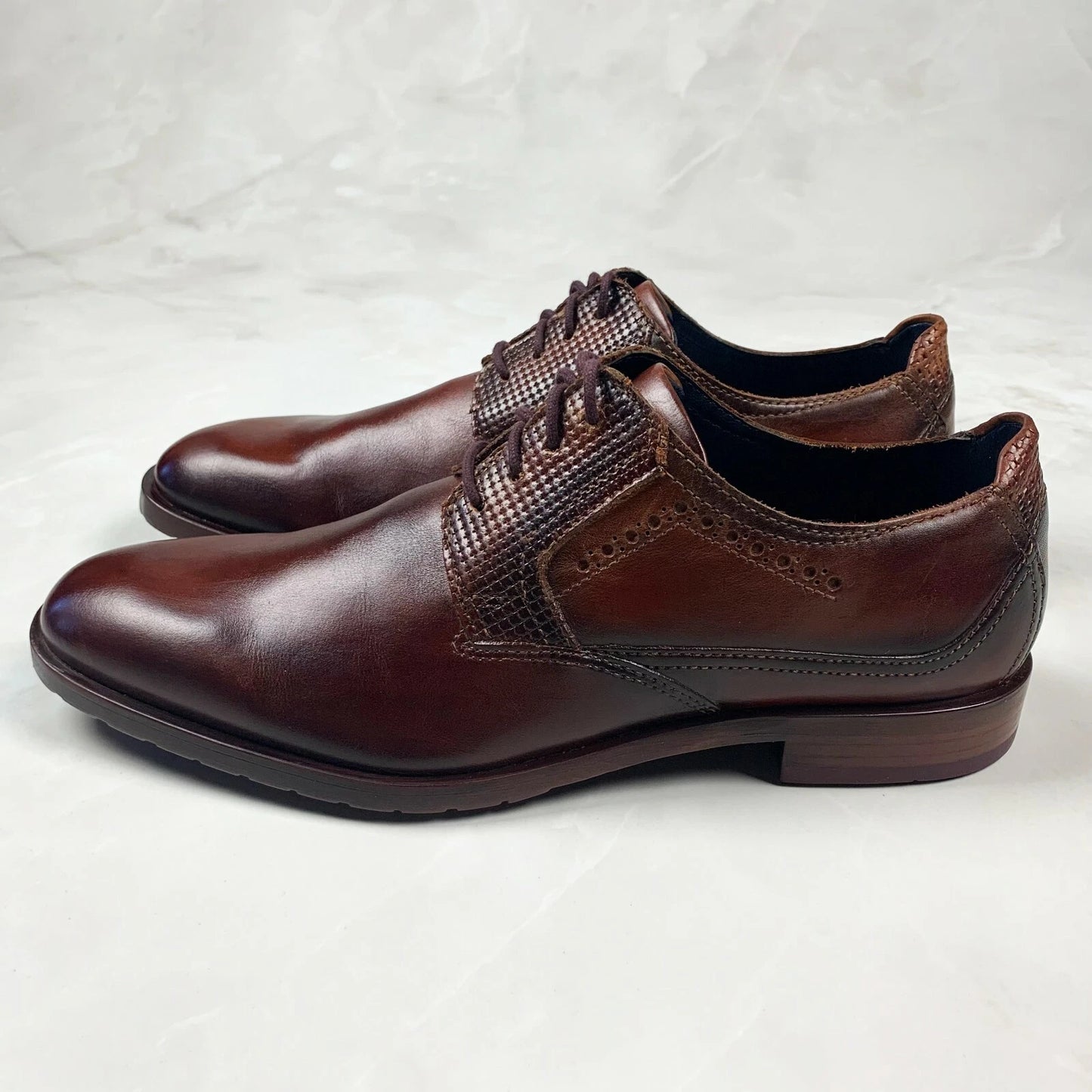 Stacy Adams Men's Robeson Oxfords Dress Shoes Cognac Size 9.5
