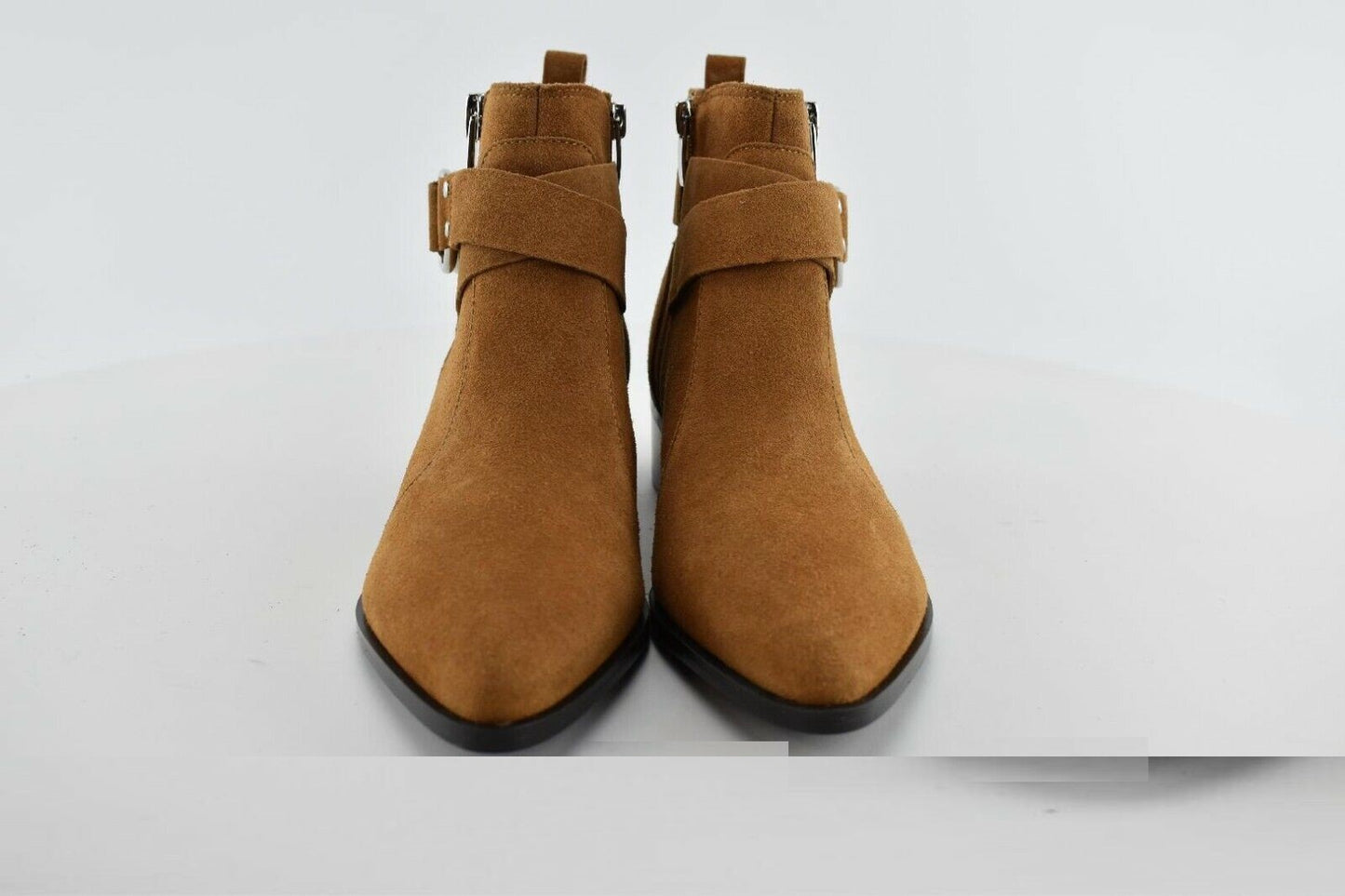 Nine West Women's Collin Ankle Boots Color Dark Natural Suede Size 7M