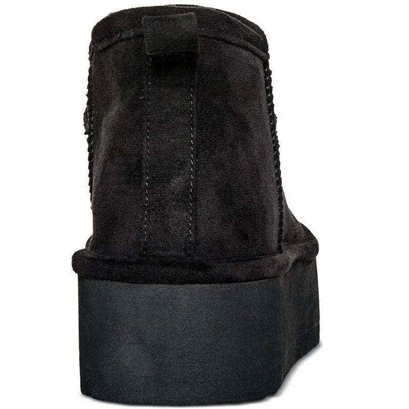 Madden Girl Women's Embracce Cozy Mini Booties Black Size 8