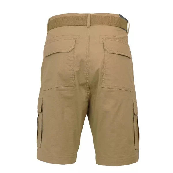 GALAXY BY HARVIC Men's Rugged Trail Ripstop Cargo Shorts with Belt Khaki Size 36
