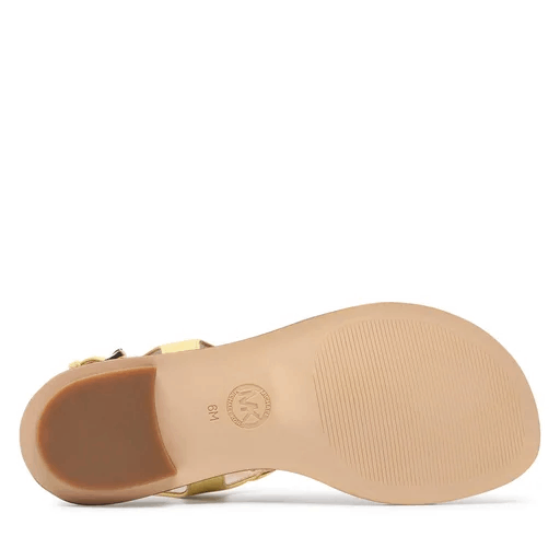 Michael Kors Women's MK Plate Flat Thong Sandals Color Buttercup Size 7M