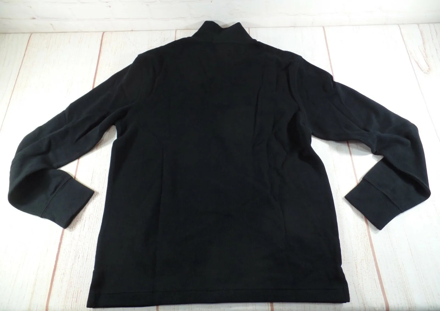 Polo Ralph Lauren Men's French Rib 1/4 Zip Mockneck Sweatshirt Color Black Size 2XLT