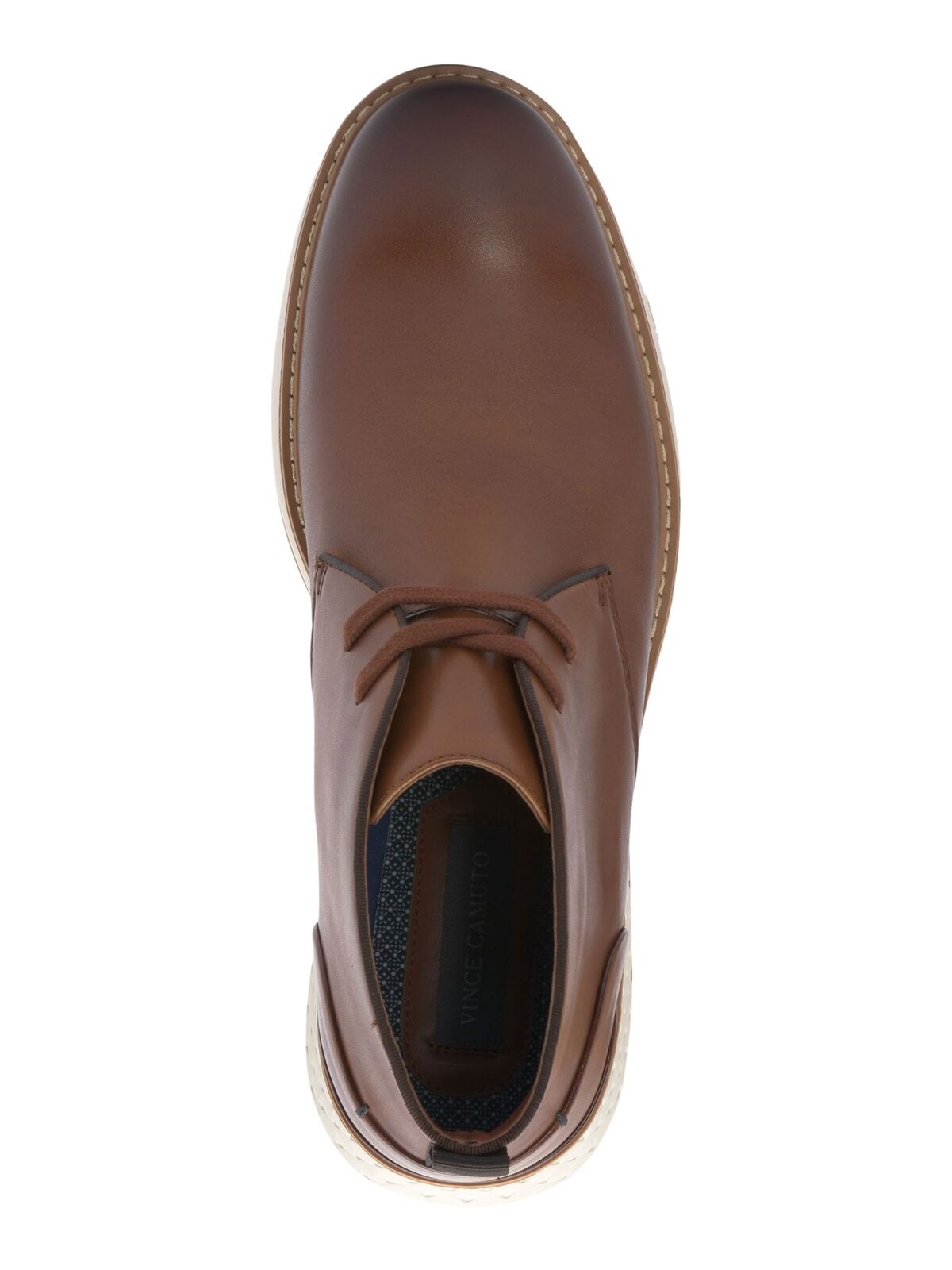 VINCE CAMUTO Men's Comfort Soleh Round Toe Chukka Boots Color Brown Leather Size 10.5M