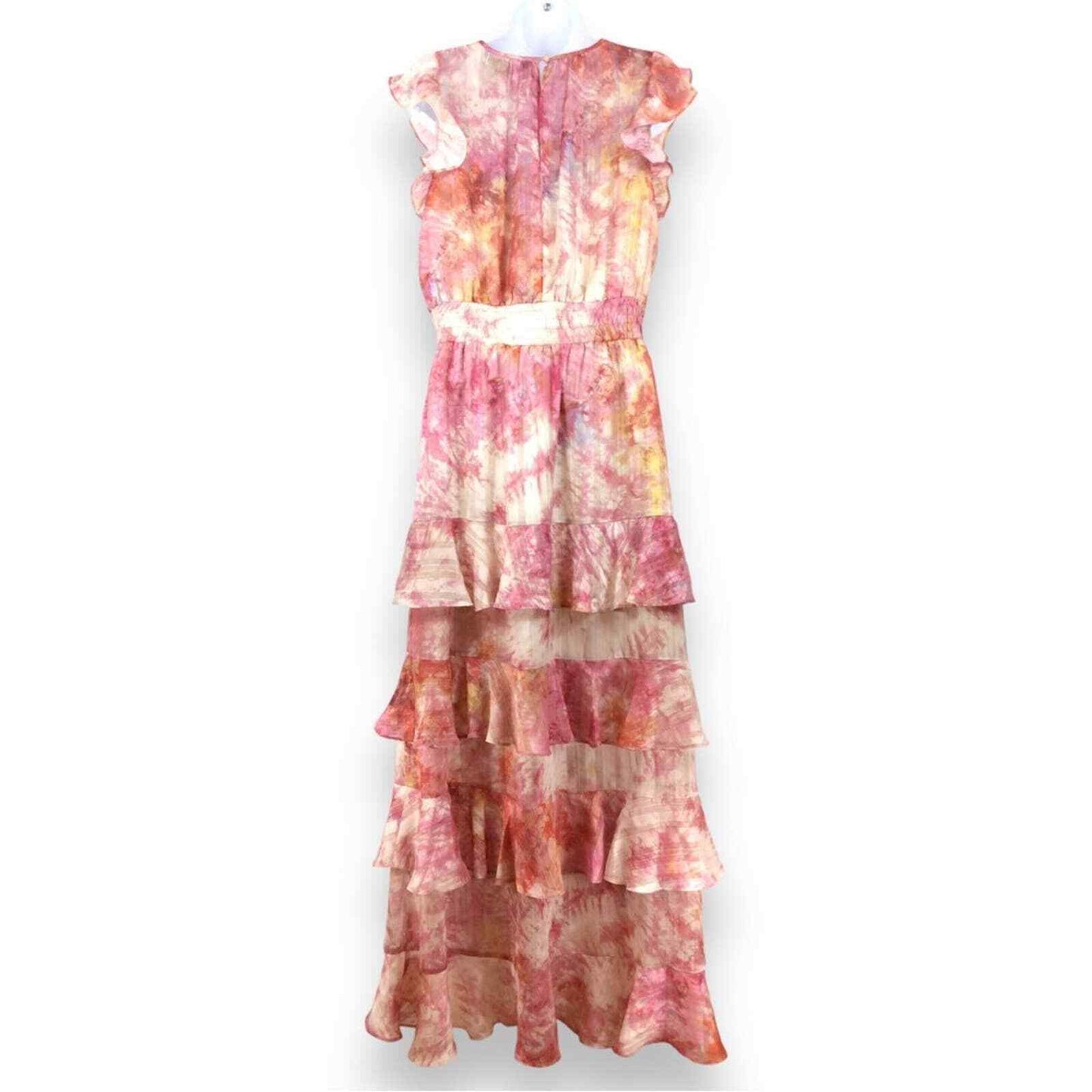 Rachel Roy Tie-Dyed Maxi Dress Color Pink Combo Size 8