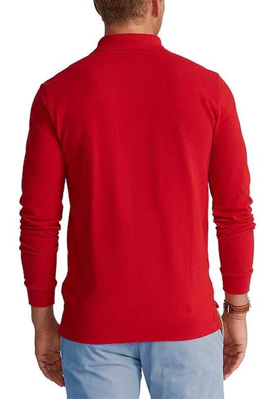 Polo Ralph Lauren Men's Classic Fit Mesh Long-Sleeve Polo Shirt Color Rl 2000 Red Size 2XL