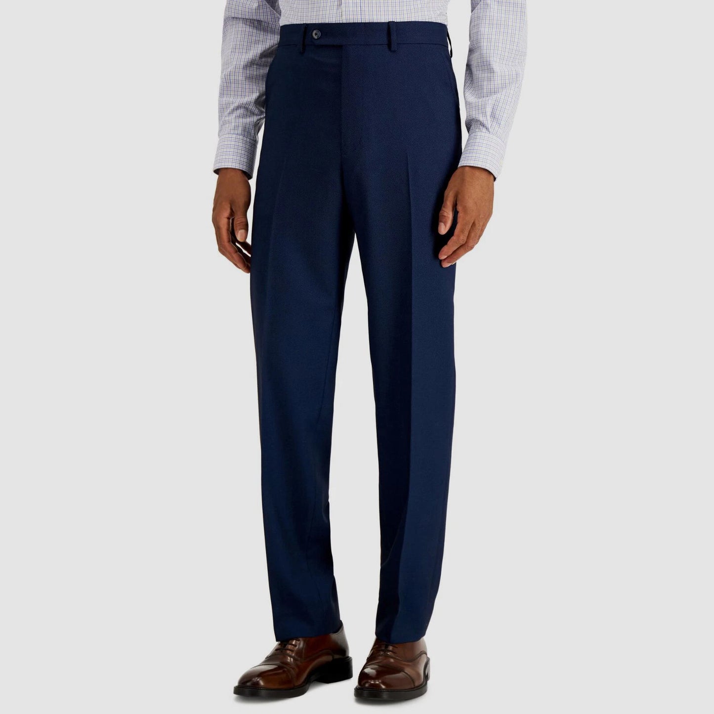 Nautica Men's Modern-Fit Bi-Stretch Suit Dress Pants Blue Birdseye W43xL31