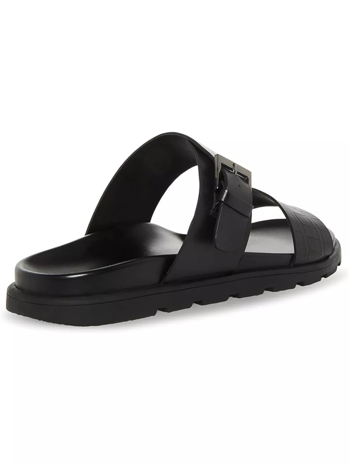 Steve Madden Men's Corro Two Strap Slip-On Sandals Color Tan Leather Size 10.5