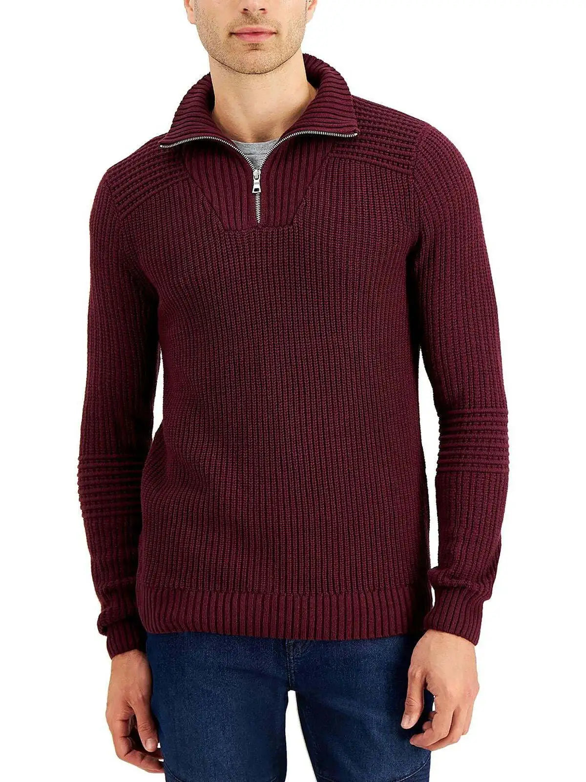 INC International Concepts Men's Matthew Quarter-Zip Sweater Color Port Size 2XL