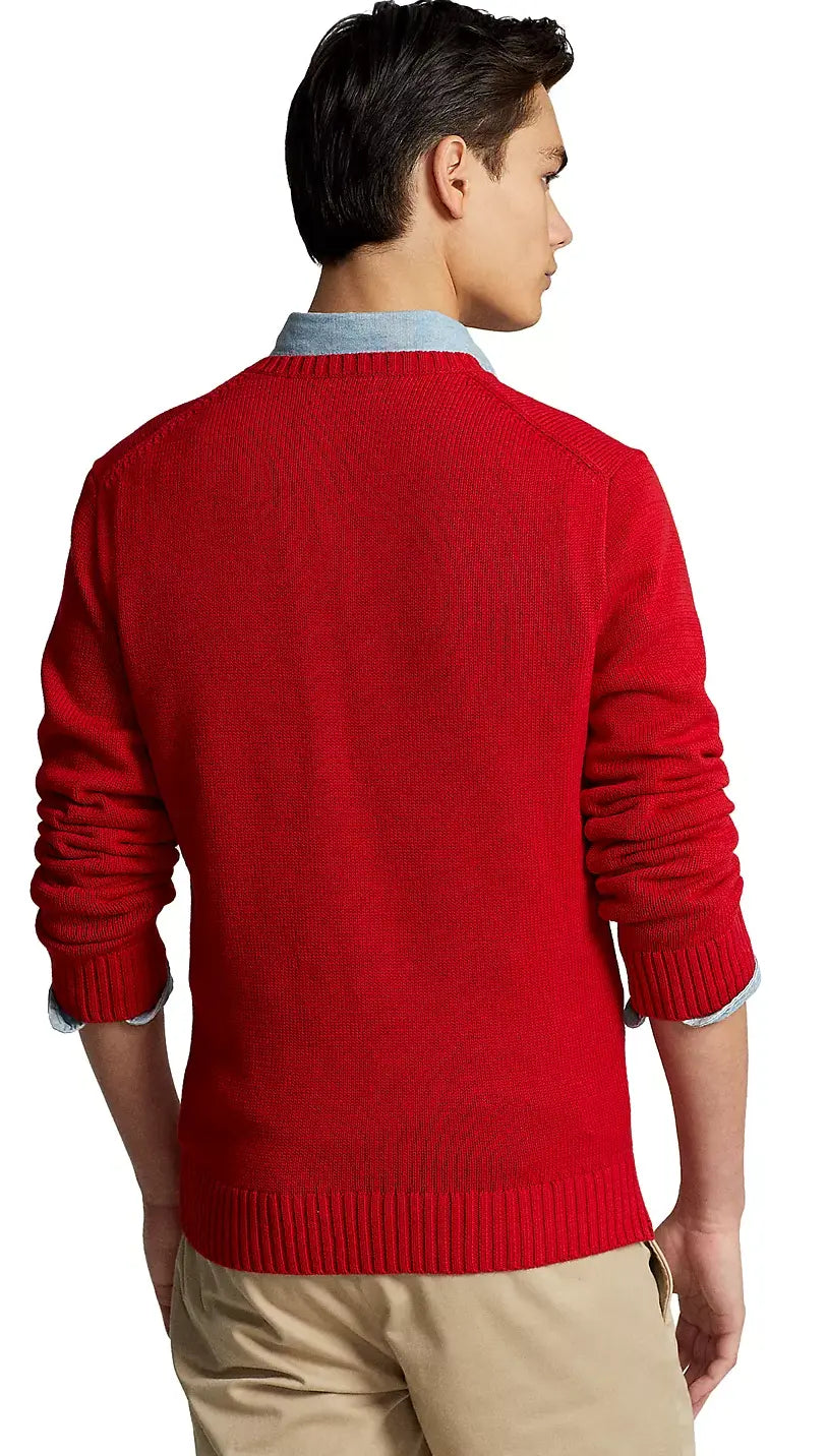 Polo Ralph Lauren Men's Cotton Crewneck Sweater Color Rl2000 Red Size 2XL