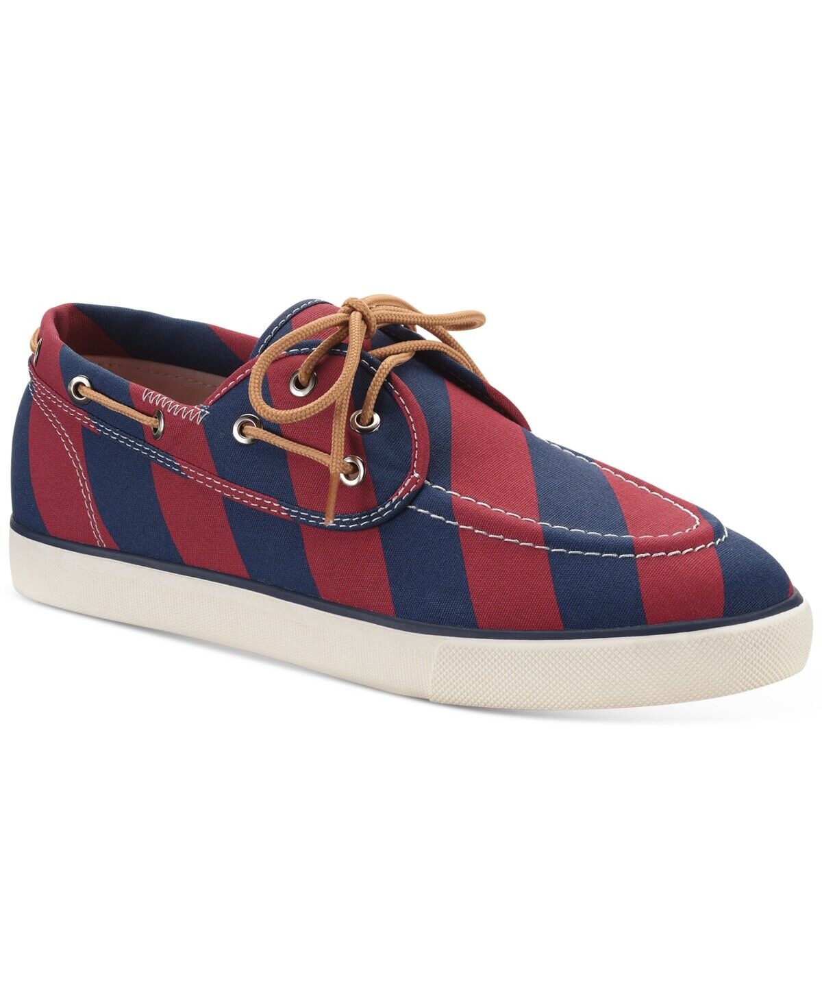 Club Room Men's Royce Boat Shoe Color Navy/Red Size 13M