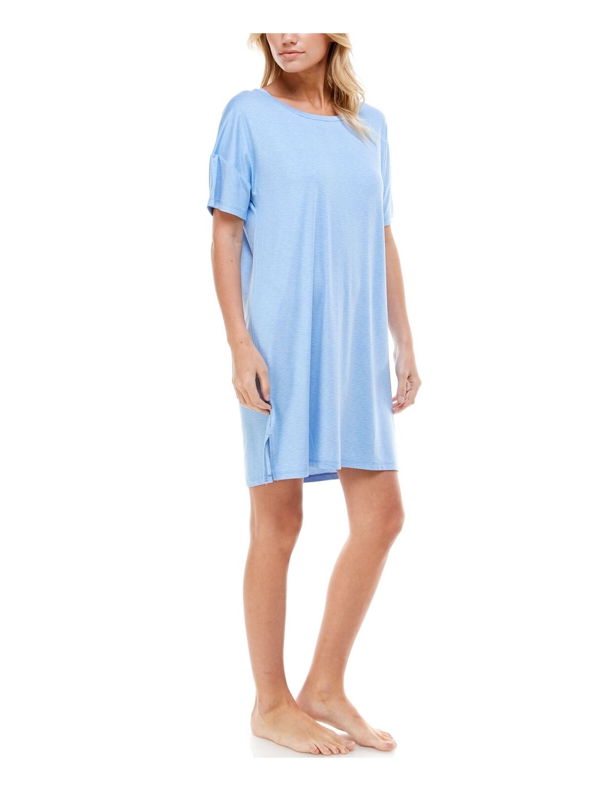 Roudelain Women's Short Sleeve Sleep Shirt Color Blue Mako Size M
