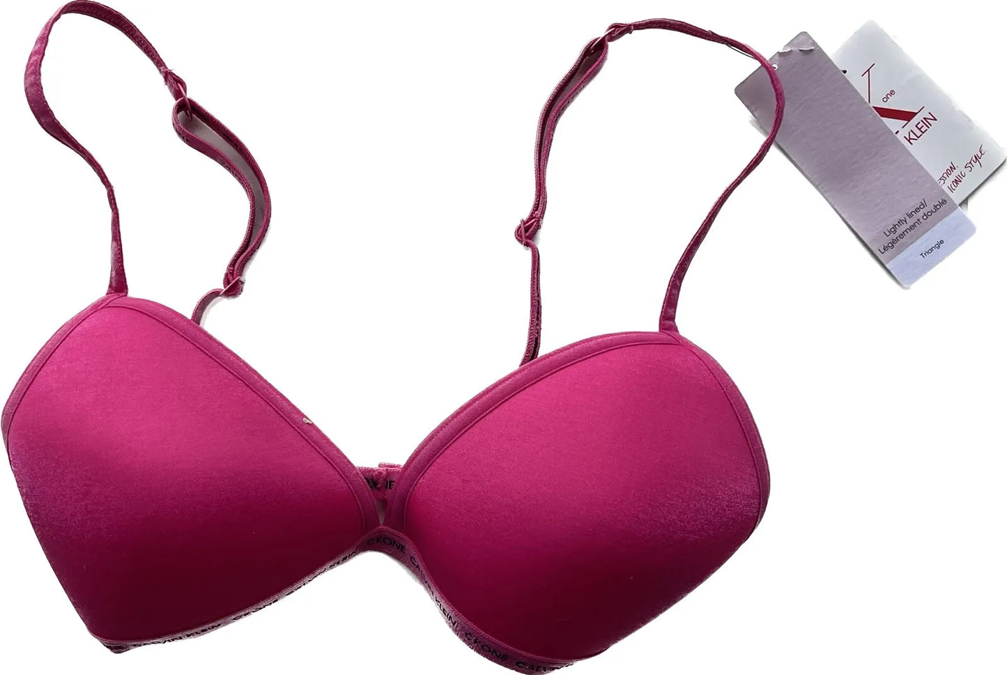 Calvin Klein CK One Glisten Triangle Bralette Color Party Pink Size S
