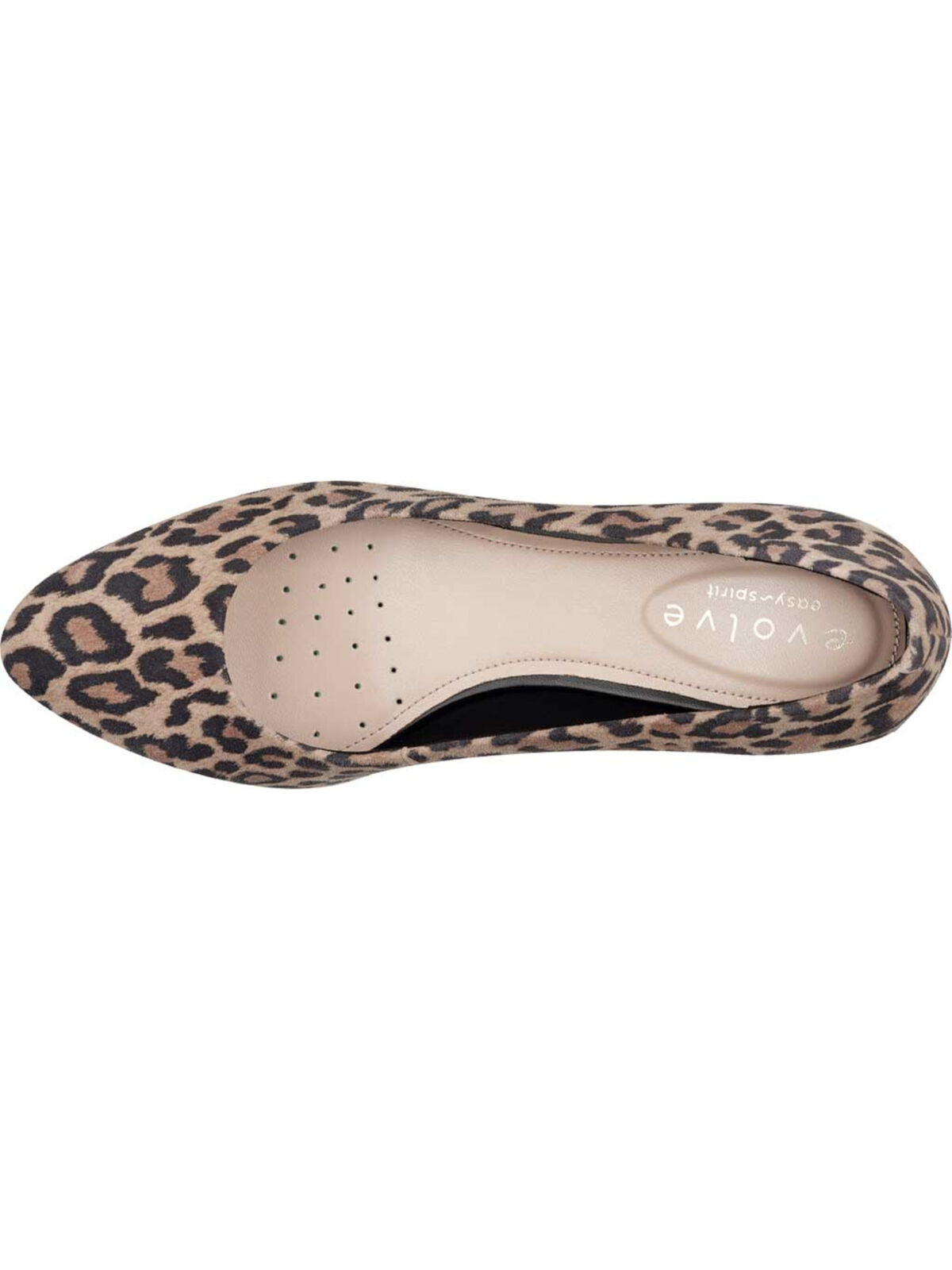 Evolve By Easy Spirit Robin Almond Slip On Leather Pumps Color Beige Leopard Print Size 7.5M