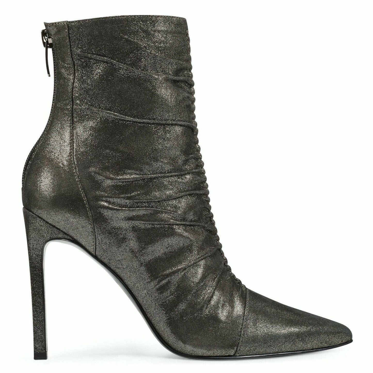 Nine West Women's TIAA Suede Ankle Boots Color Black/Gold Size 5.5M