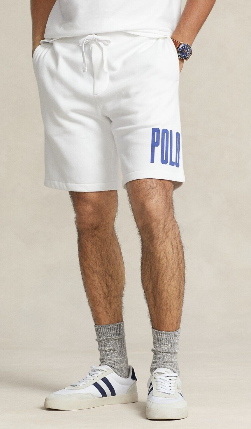 Polo Ralph Lauren Men's Magic Fleece Sweat Shorts Color White Size L