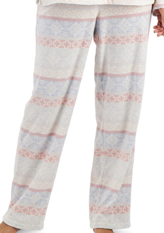 Charter Club Women's Printed Fleece Pajamas Set Color Fairisle Size 2XL