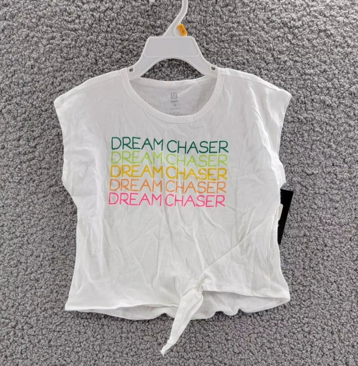 ID Ideology Toddler Little Girls Dream Knotted T-Shirt Color Bright White Size 6