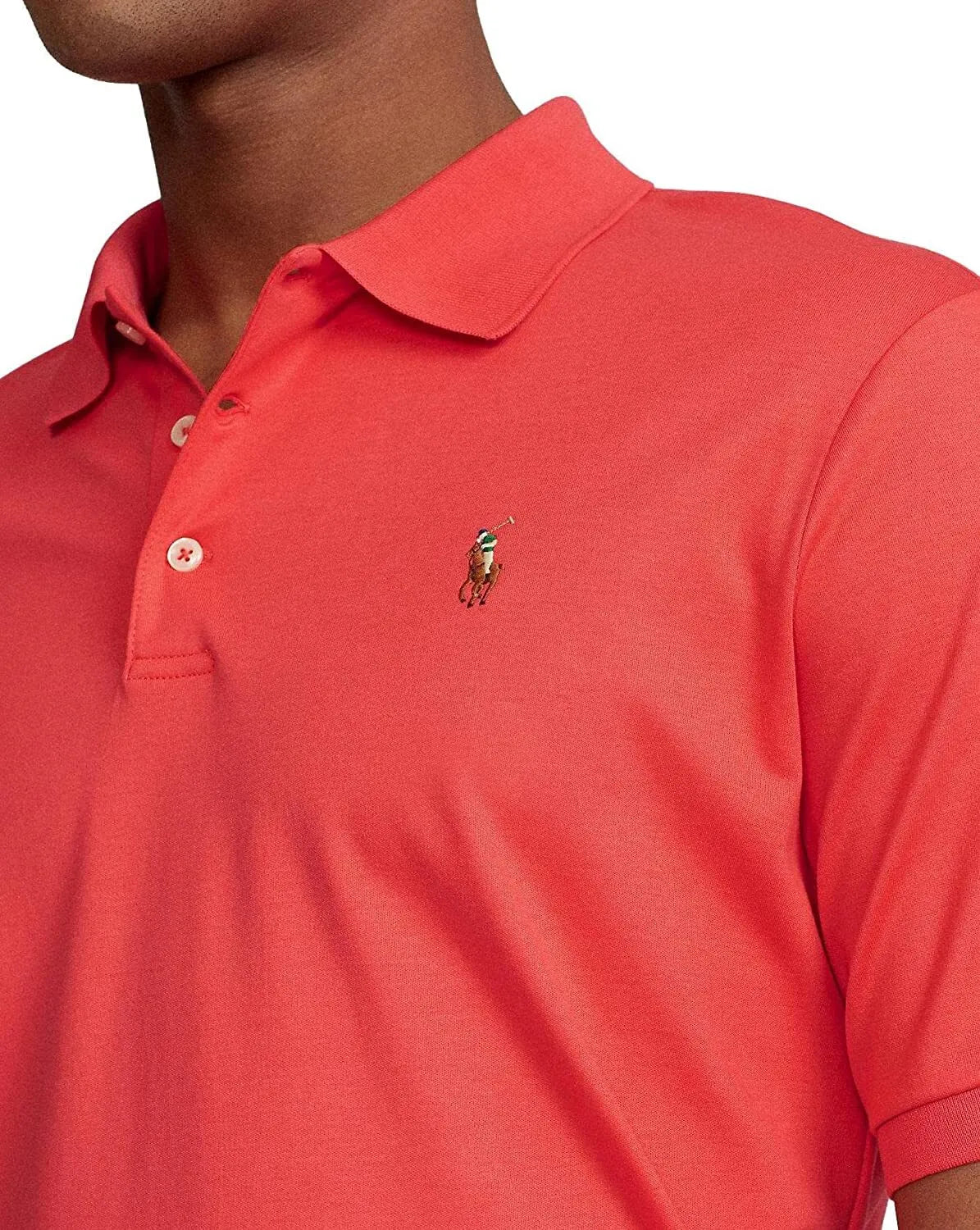 Polo Ralph Lauren Men's Soft Touch Pima Interlock Polo Shirt Color Polo Red Size M