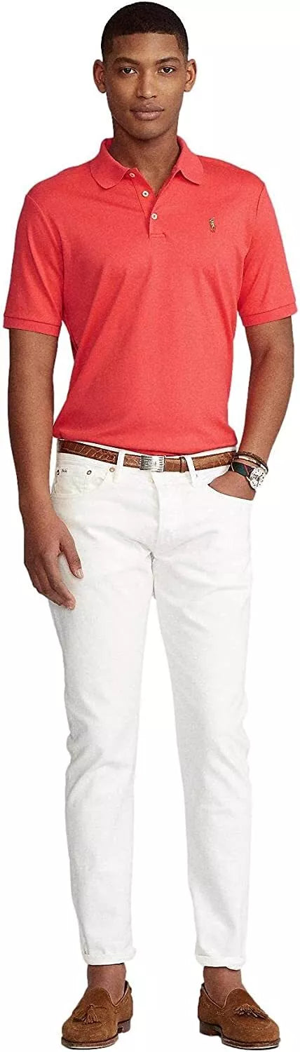 Polo Ralph Lauren Men's Soft Touch Pima Interlock Polo Shirt Color Polo Red Size M