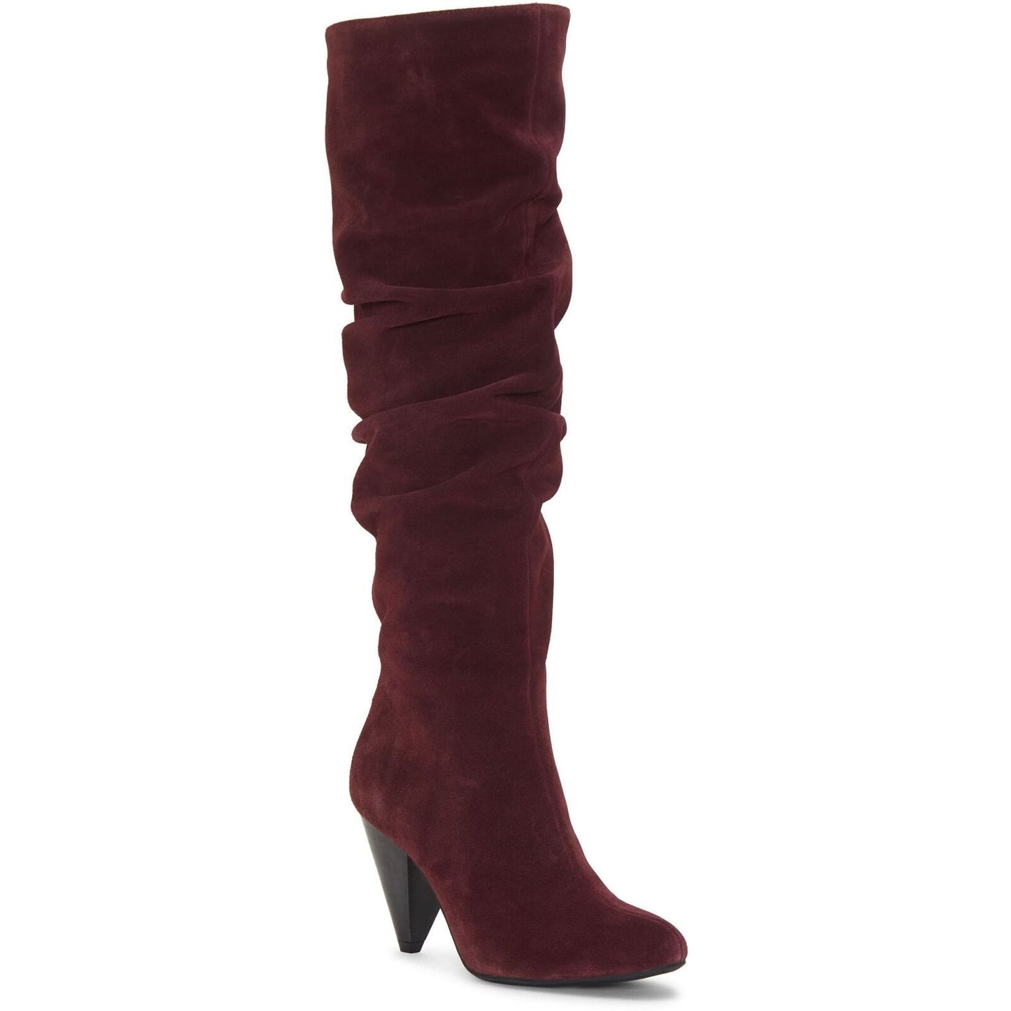 INC International Concepts Gerii Knee-High Riding Boots Color Maroon Suede Size 10M