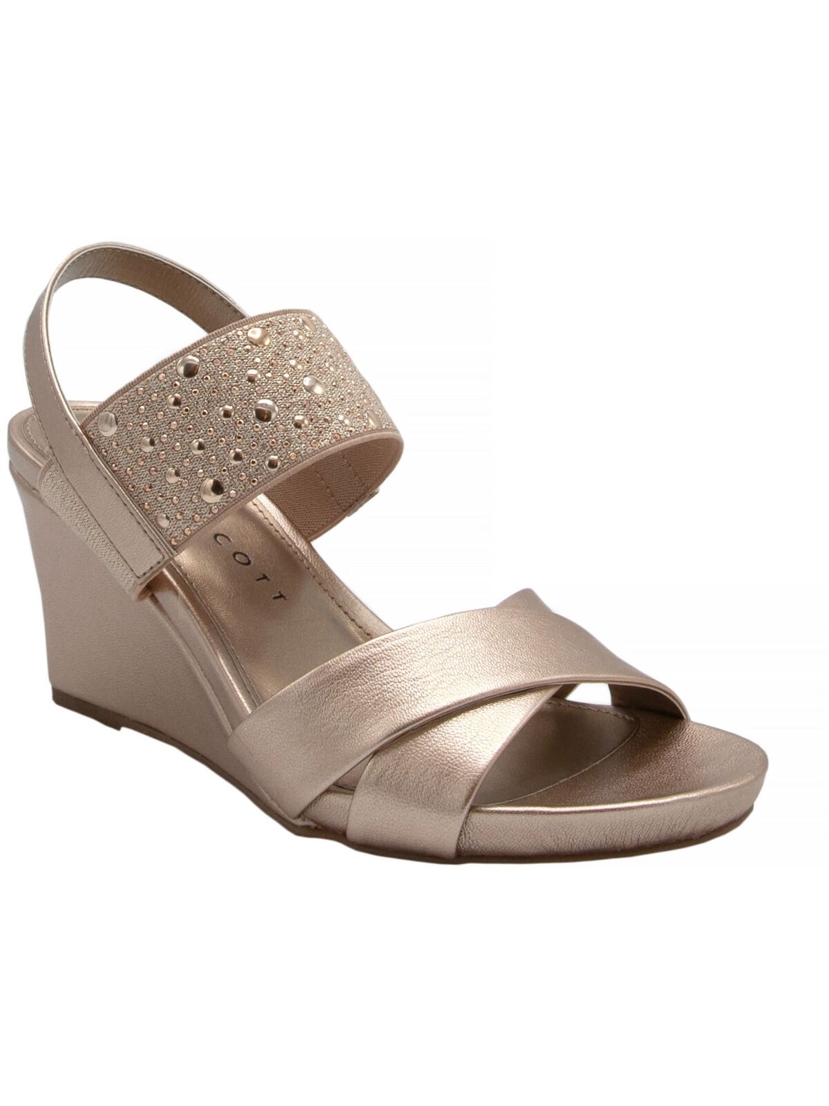 Karen Scott Women's Parrisa Wedge Sandals Color Rose Gold Size 8.5M