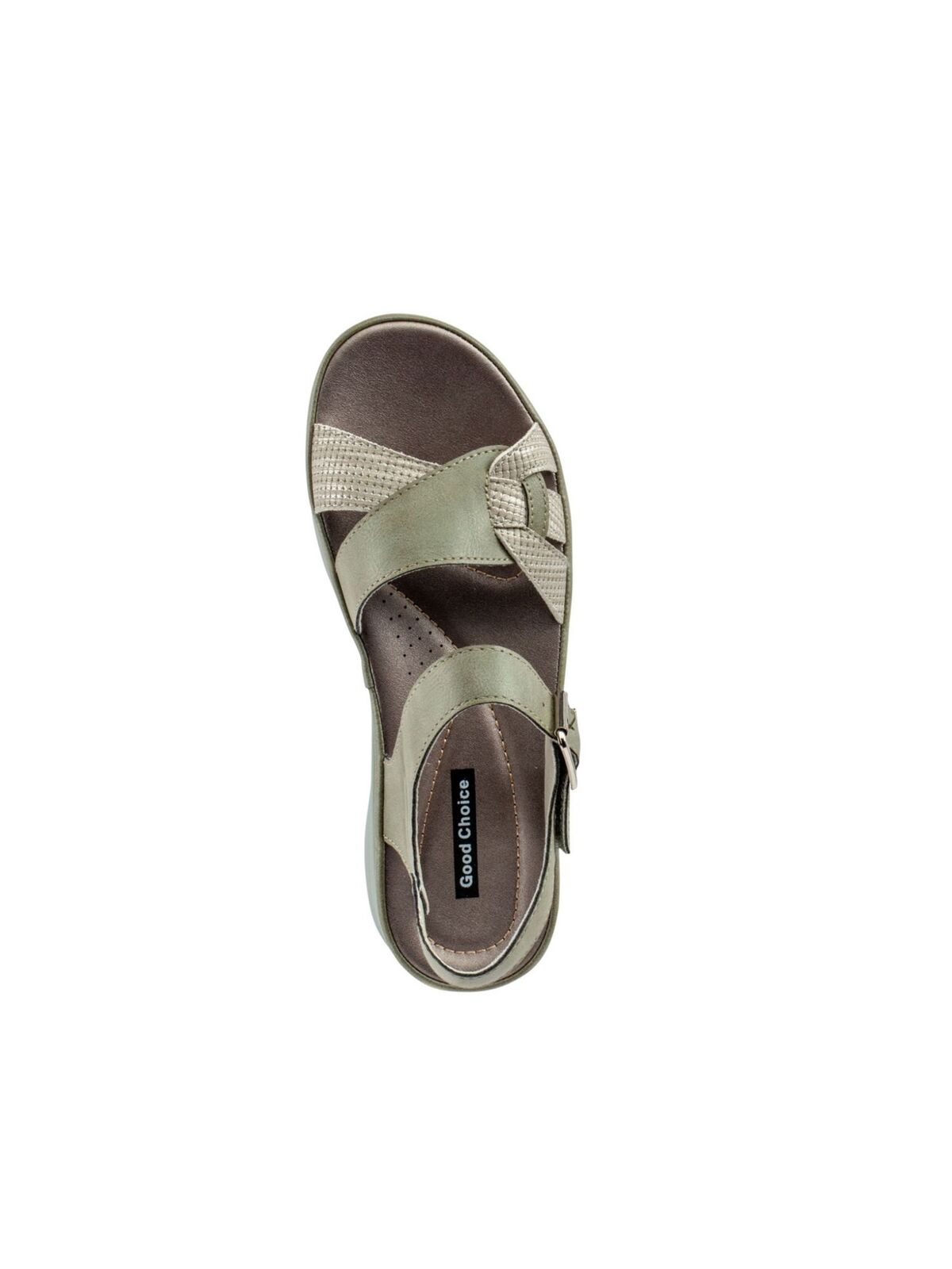 GC SHOES Marilyn Flat Sandal Color Olive Size 6.5M