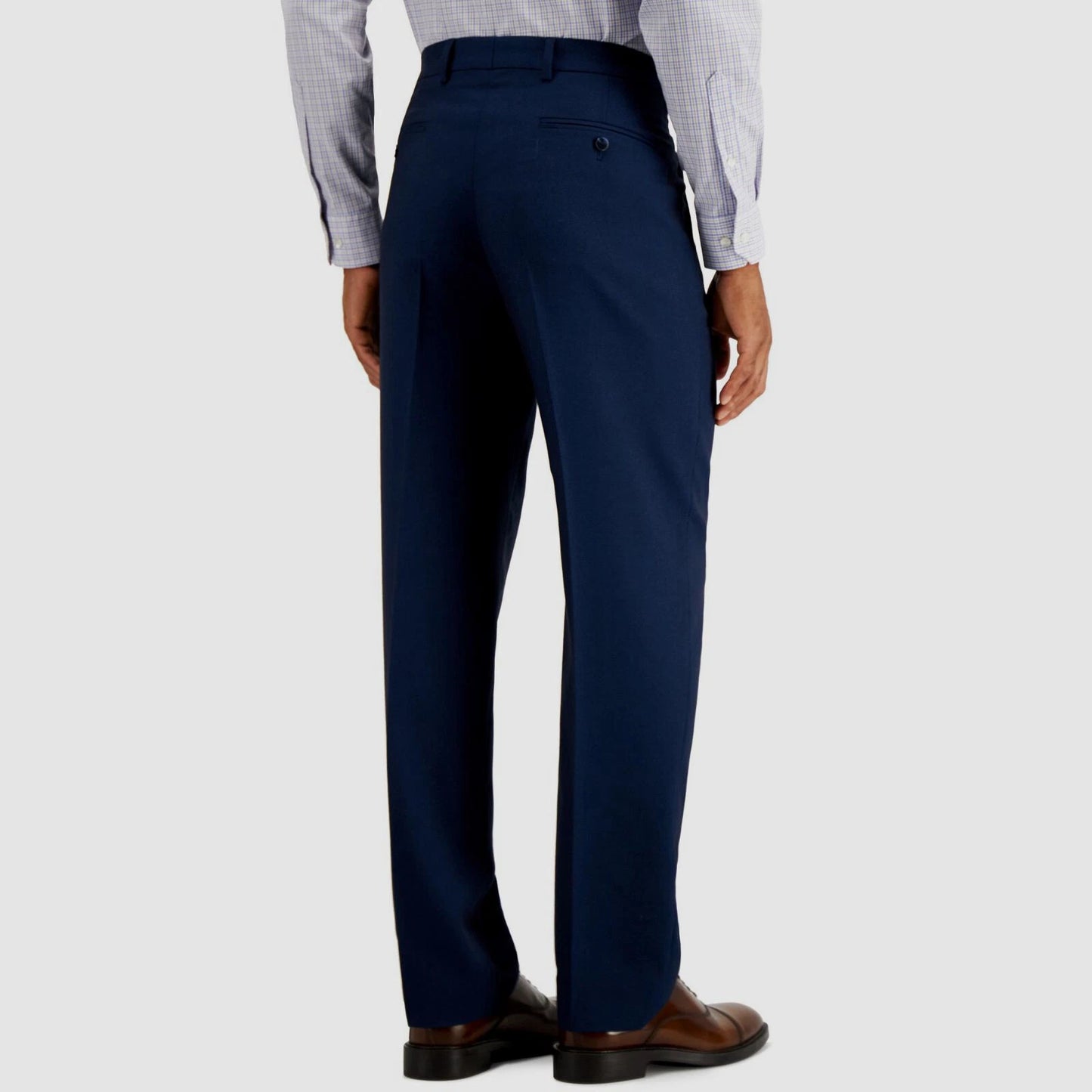 Nautica Men's Modern-Fit Bi-Stretch Suit Dress Pants Blue Birdseye W43xL31