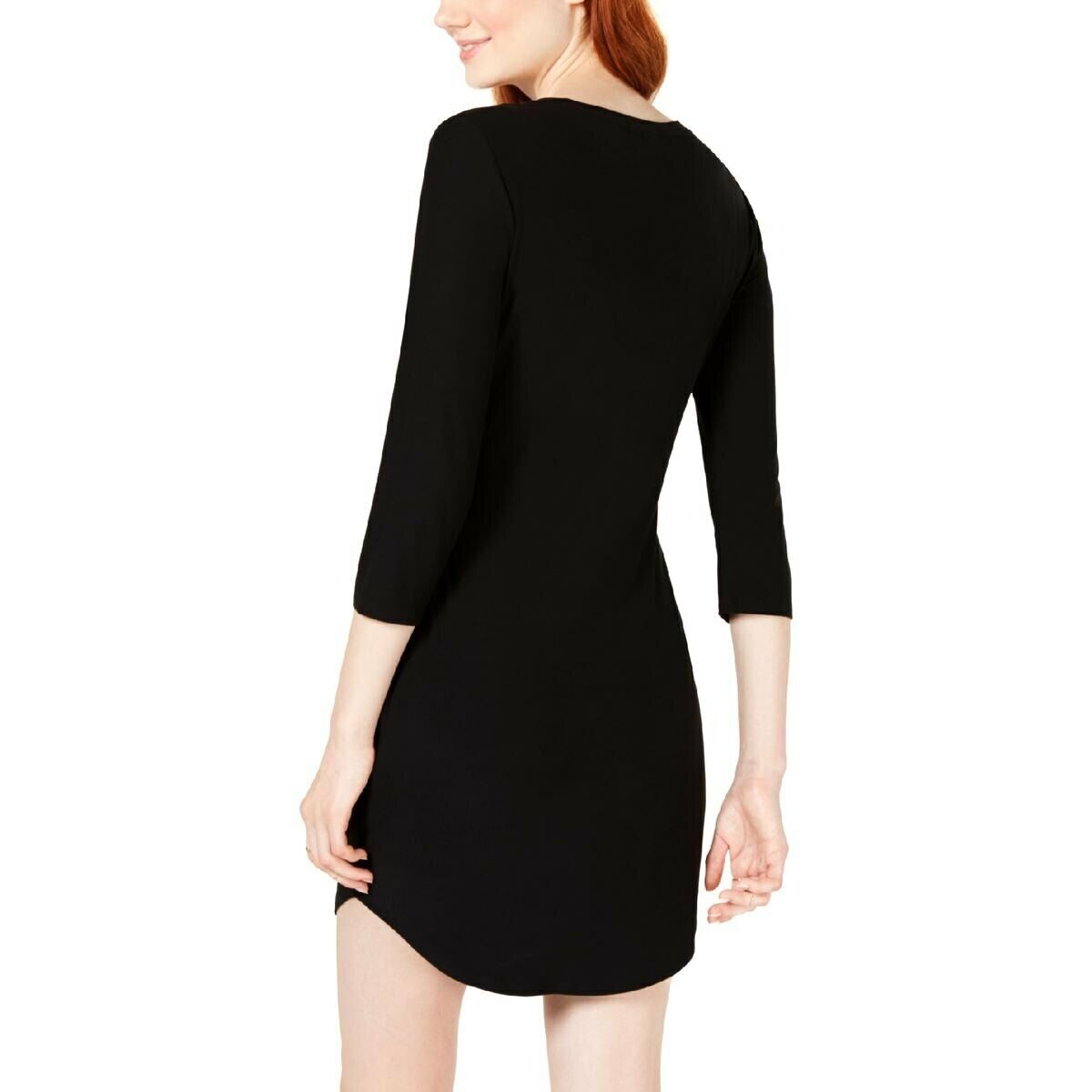 Ultra Flirt Women's Floral Scoop Neck Casual Dress Color Black Size M