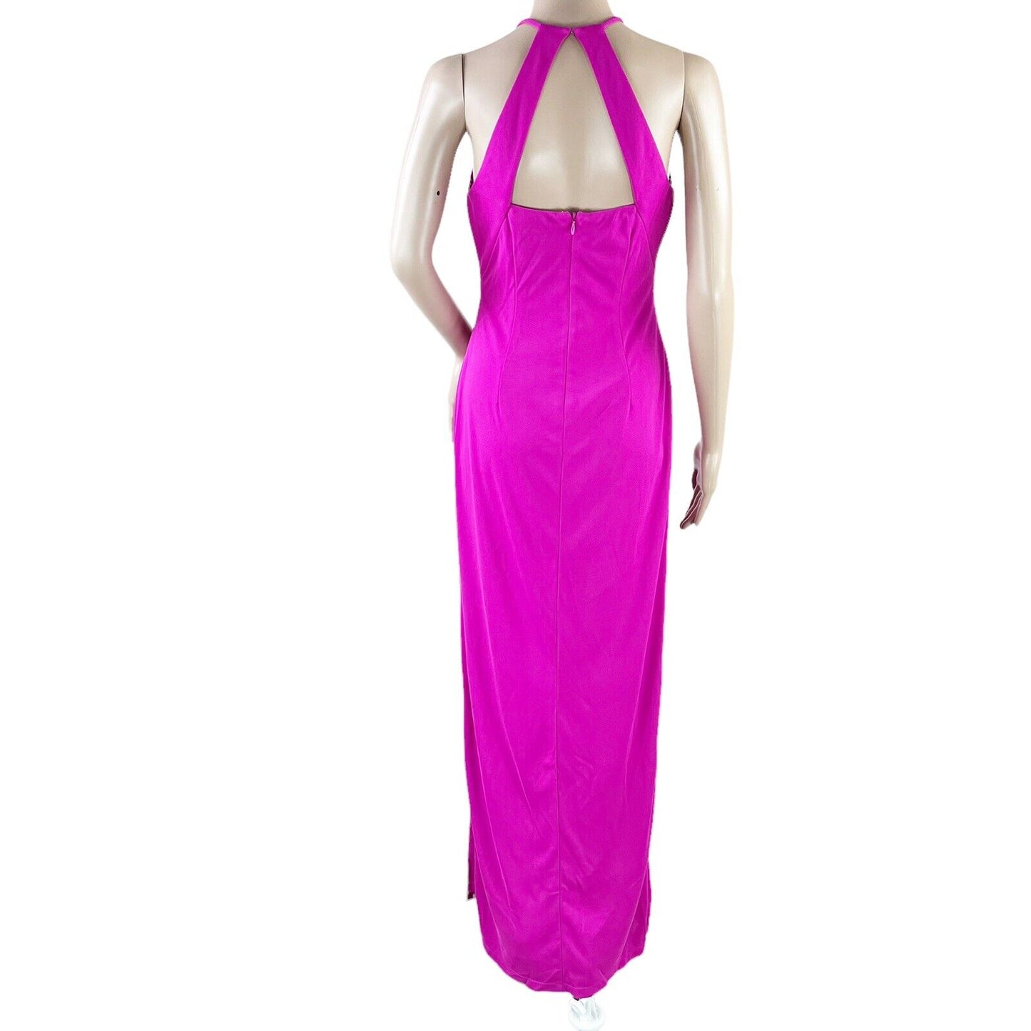 Lauren Ralph Lauren Women's Halter Sleeveless Halter Lined Long Dress Color Pink Rst Size 16