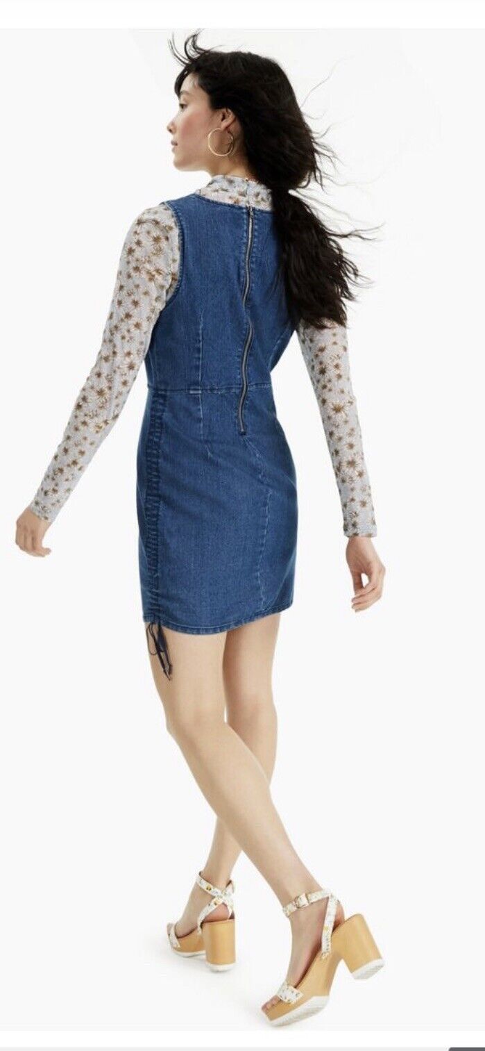 Tinseltown Juniors Denim Side-Tie Dress  Color Sydney Was Size S