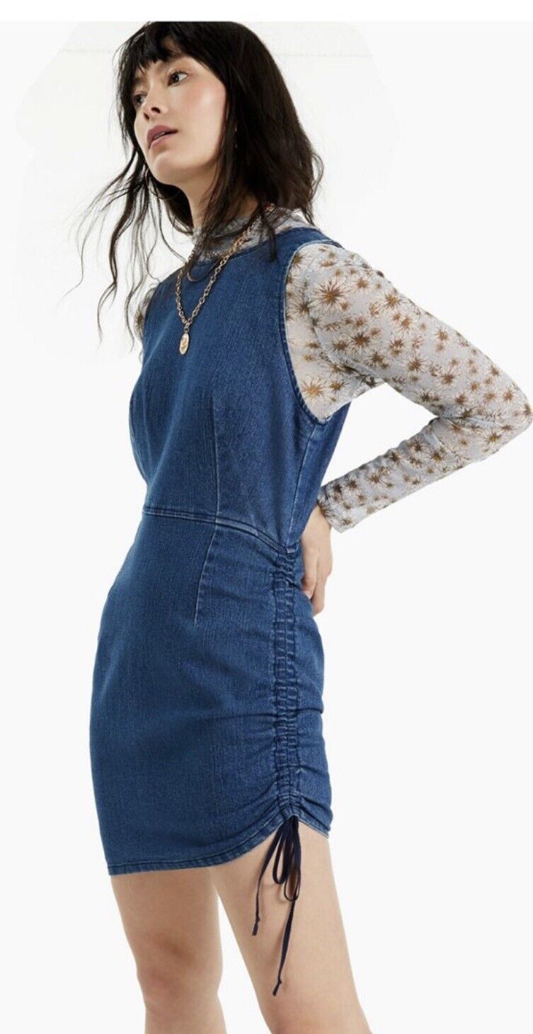 Tinseltown Juniors Denim Side-Tie Dress  Color Sydney Was Size S
