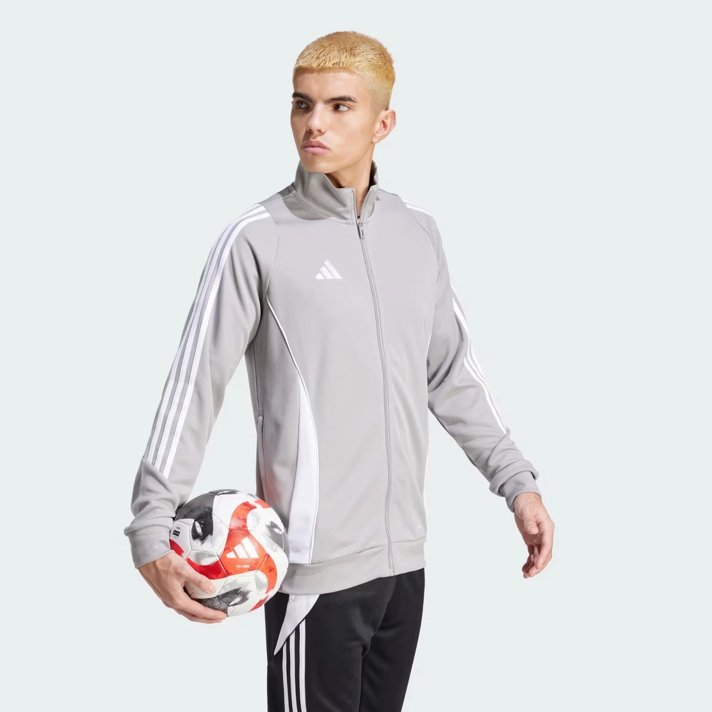 adidas Men's Tiro 24 Aero Ready Full Zip Gray Training Jacket Gray Size S