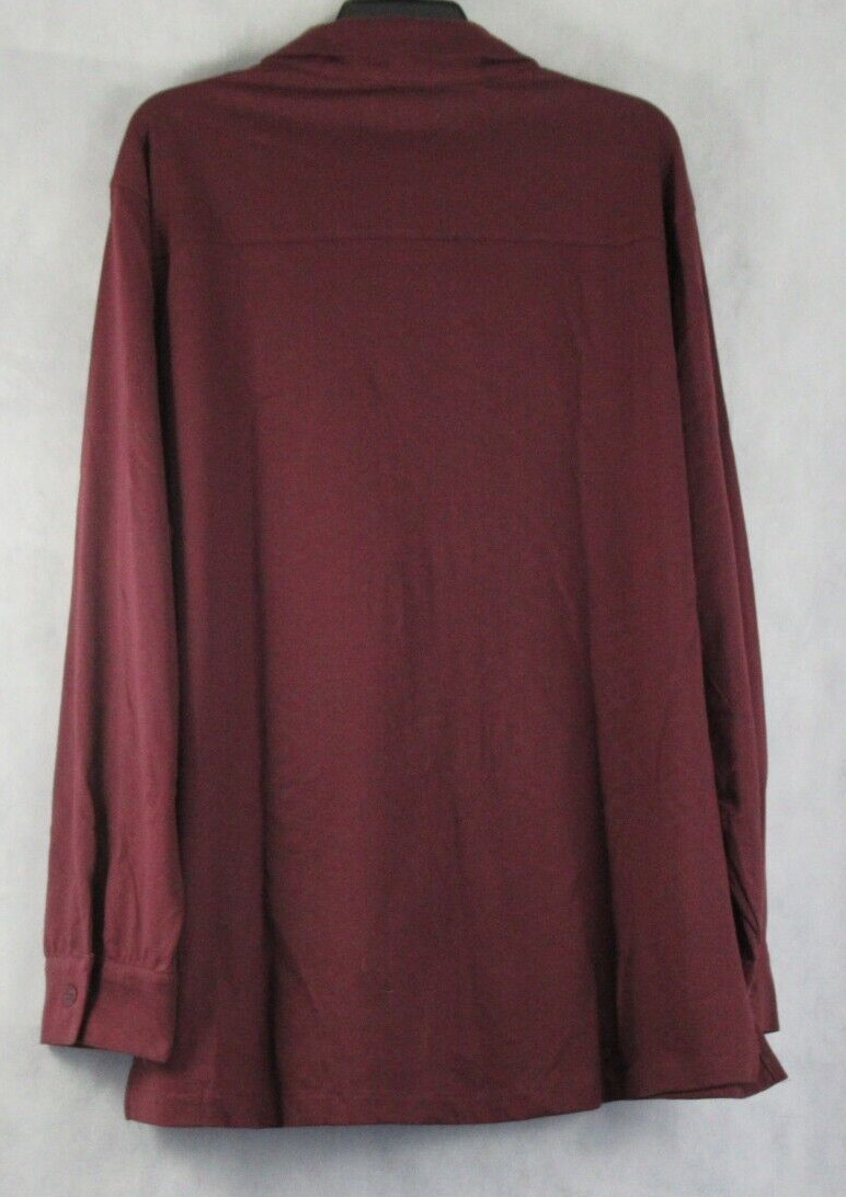 And Now This Men's Regular-Fit Solid Knit Button-Down Shirt Color Plum Size 2XL