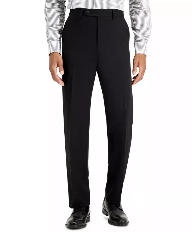 Nautica Men's Big Tall Modern-Fit Bi-Stretch 2-pc Suit Color Black Solid Size 50R x 45 Waist