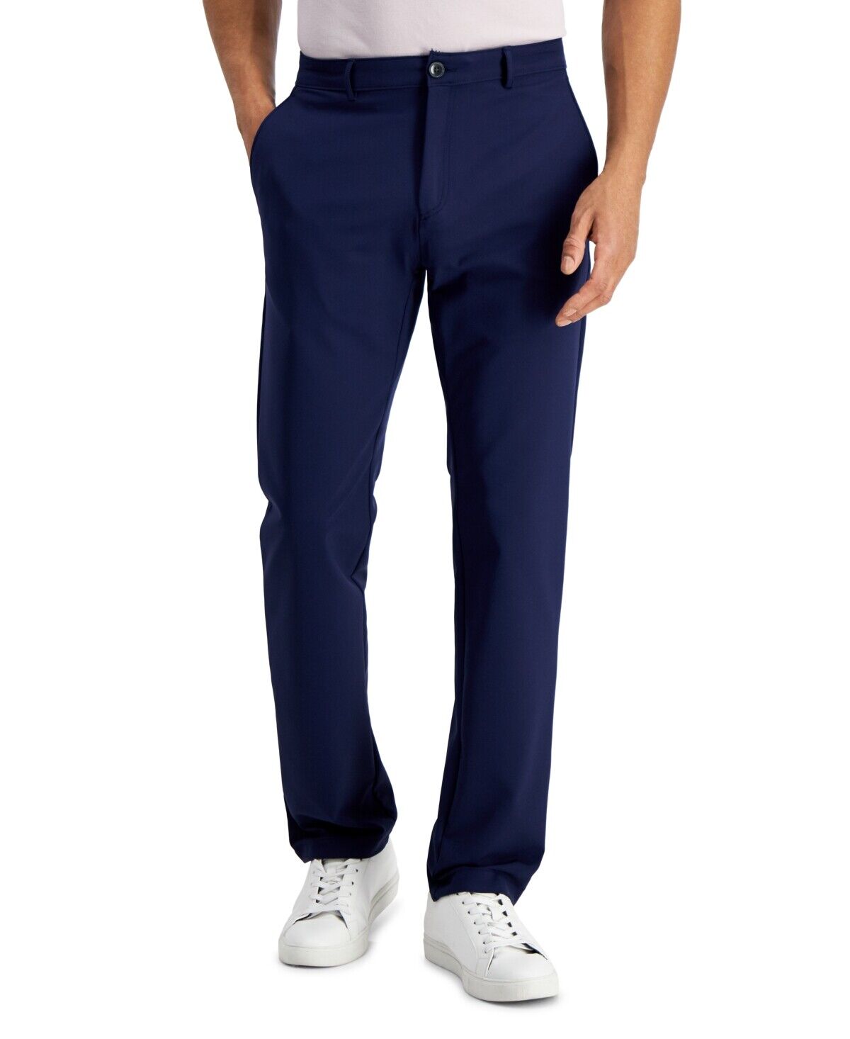Alfani Men's Regular-Fit Solid Tech Pants Color Navy Blue Size 34
