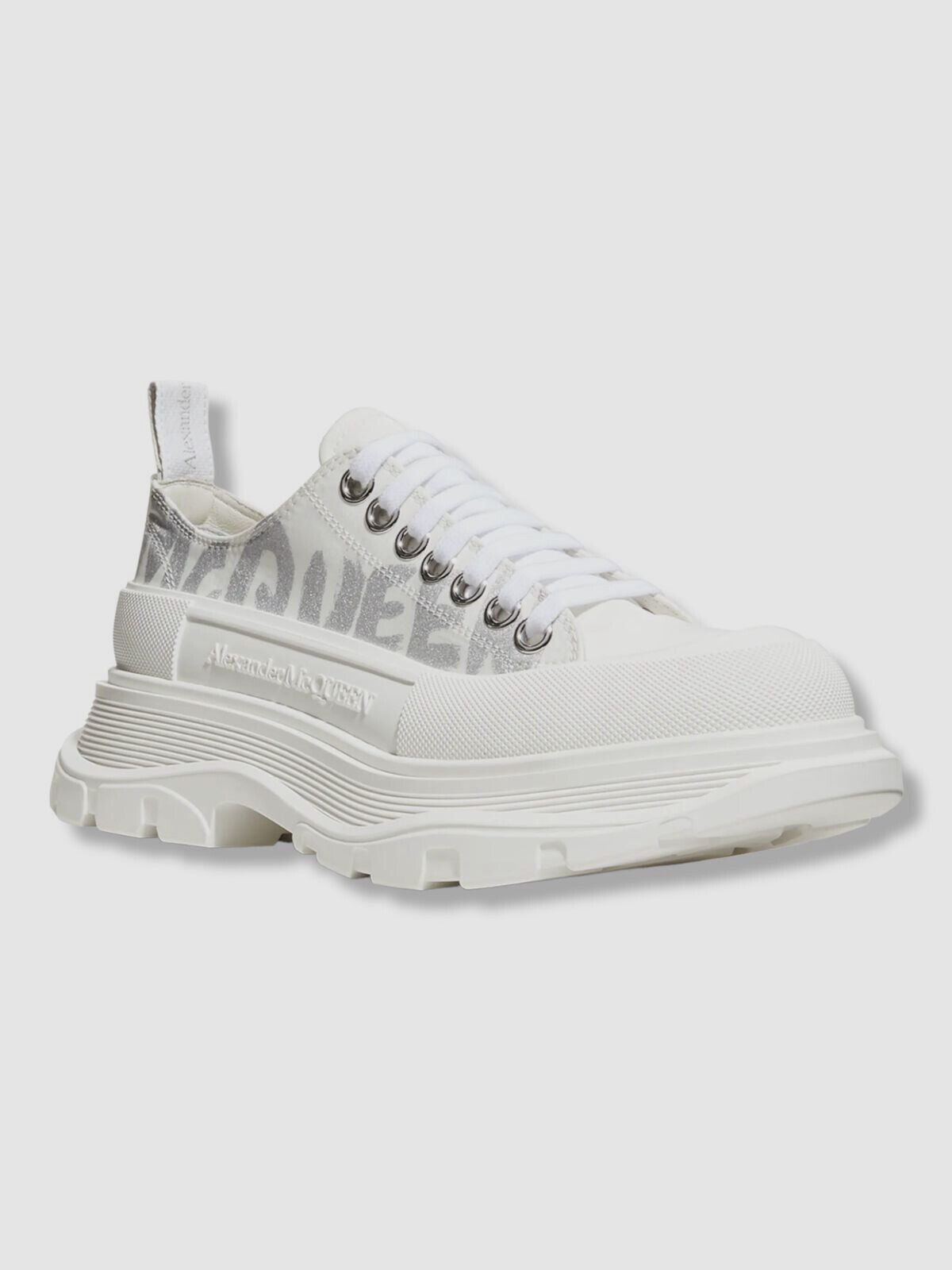 Alexander McQueen Tread Slick Lace-Up Sneakers Color Optic White Size EU 40C/US 9