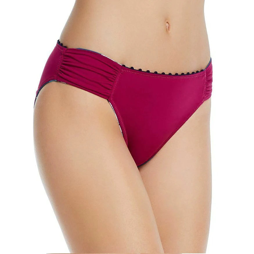 Tommy Bahama Reversible Side Shirred Hipster Bikini Bottom Color Caledon Sea Size XS