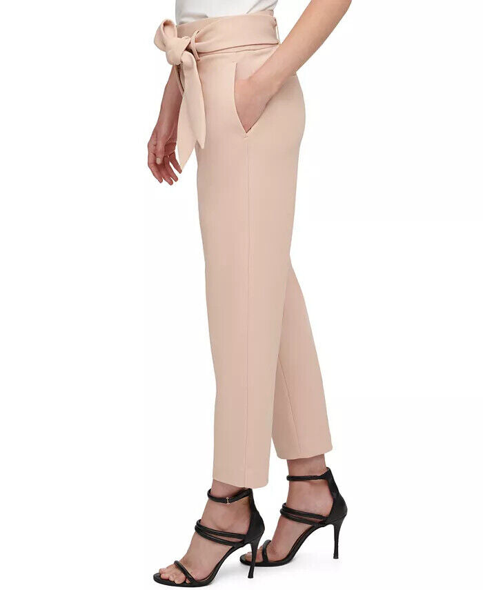 DKNY Women's Belted Suit Pants Color Light Pink Size 10