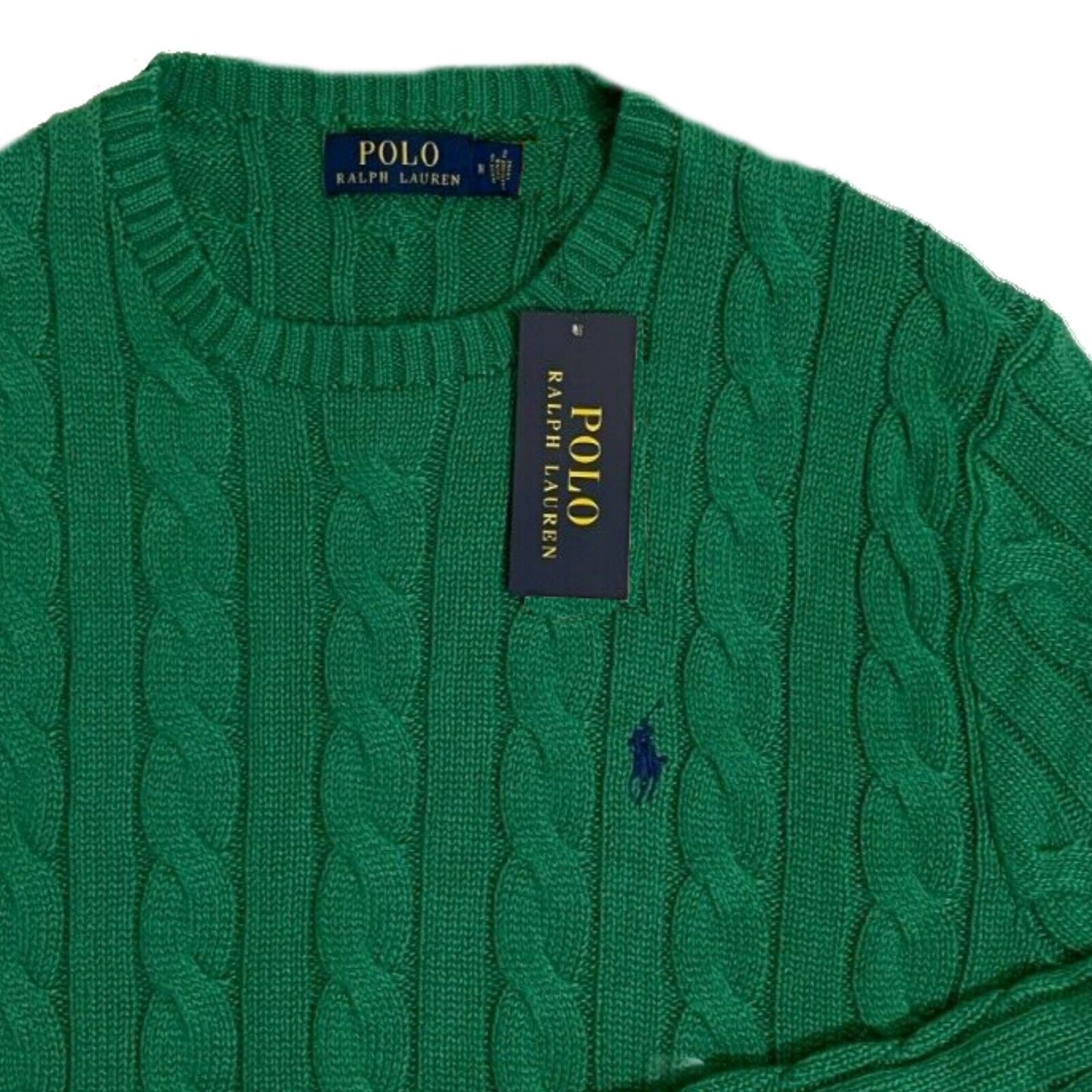 Polo Ralph Lauren Men's Big & Tall Cable-Knit 1/4-Zip Sweater Color Verano Green Heather Size 2LT