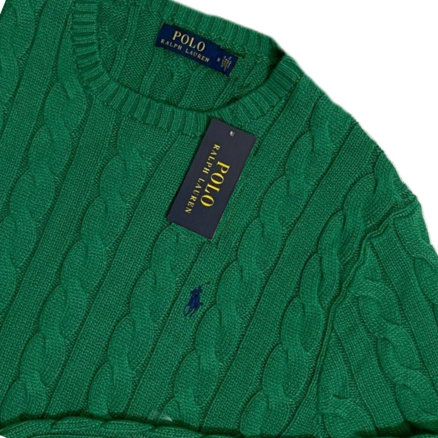 Polo Ralph Lauren Men's Big & Tall Cable-Knit 1/4-Zip Sweater Color Verano Green Heather Size 2LT