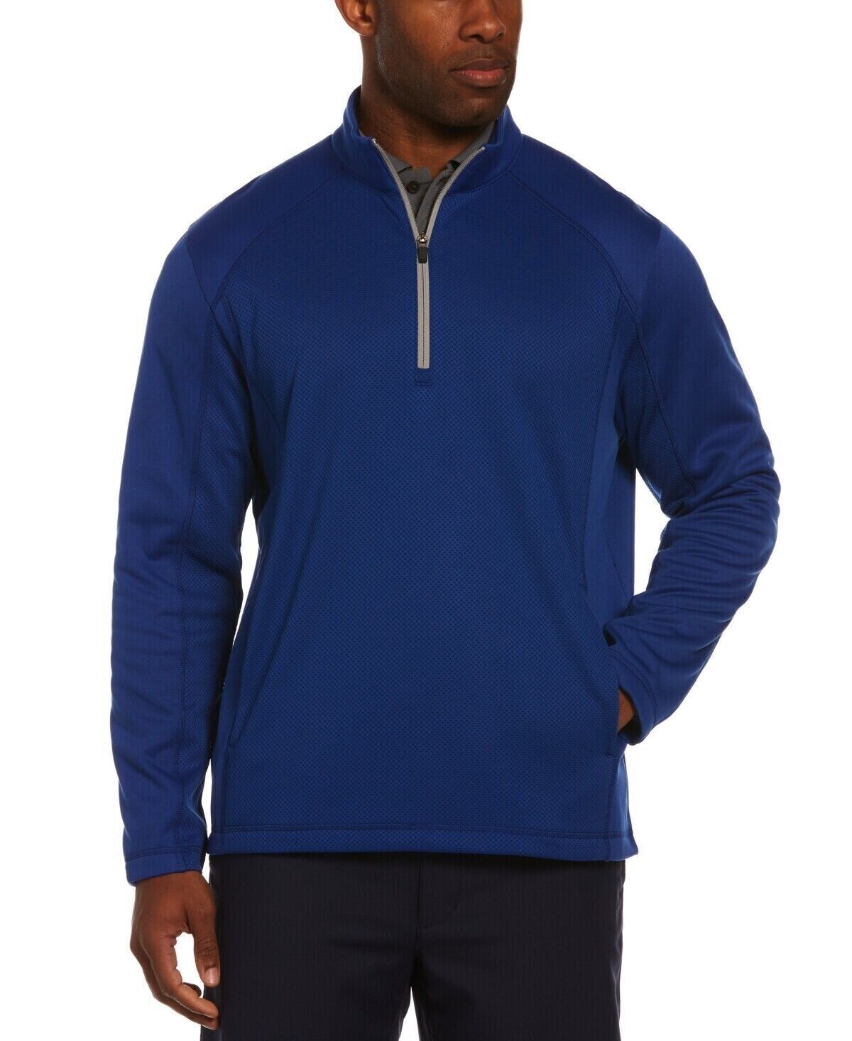 PGA TOUR Men's Quarter-Zip Golf Sweatshirt Color Blue Size S