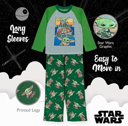 Star Wars Boys' 2-Piece Loose-Fit Pajamas Set Color Green Size 4