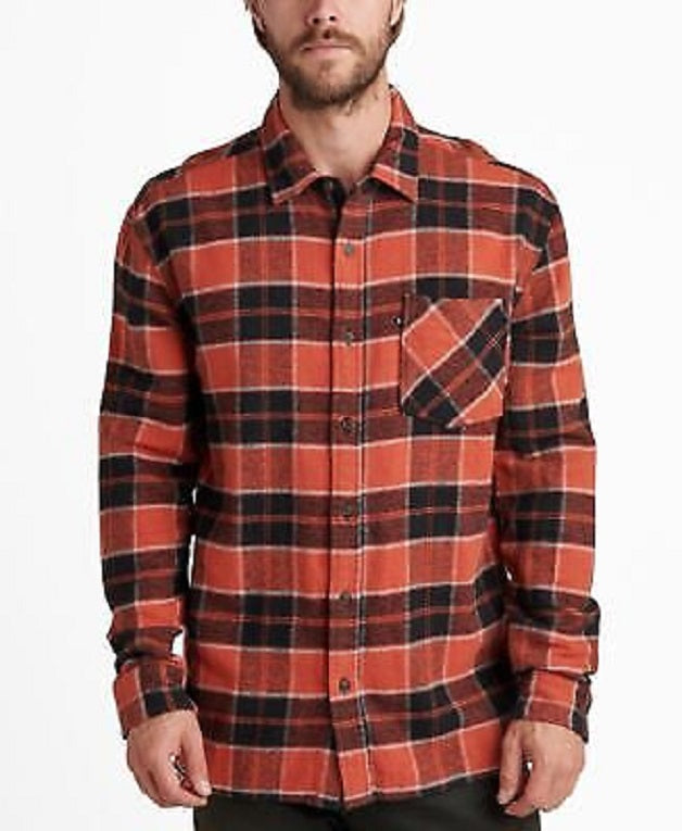 Junk Food Men's Paxon Long Sleeve Button Shirt Color Siracha Size L