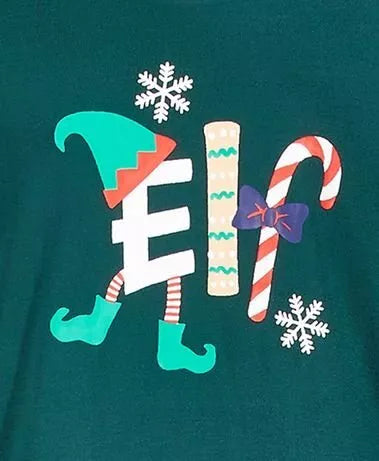Family Pajamas Little Kids 2-Pc Merry Holiday Pajama Set Color Elfing Merry Size 6-7