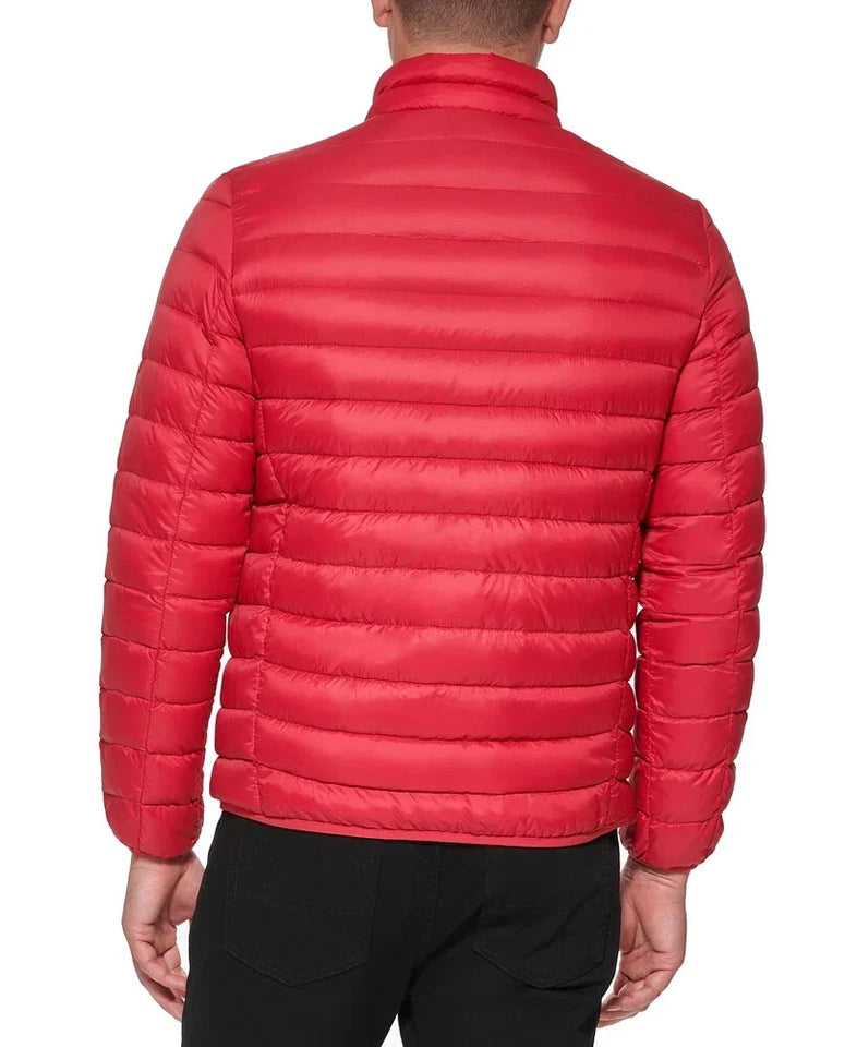 Club Room Men's Packable Quilted Jacket Red Size XL