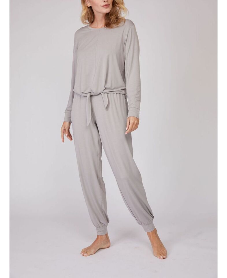 Pure Fiber Women's 2 Piece Loungewear Jogger Set Color Gray Size L