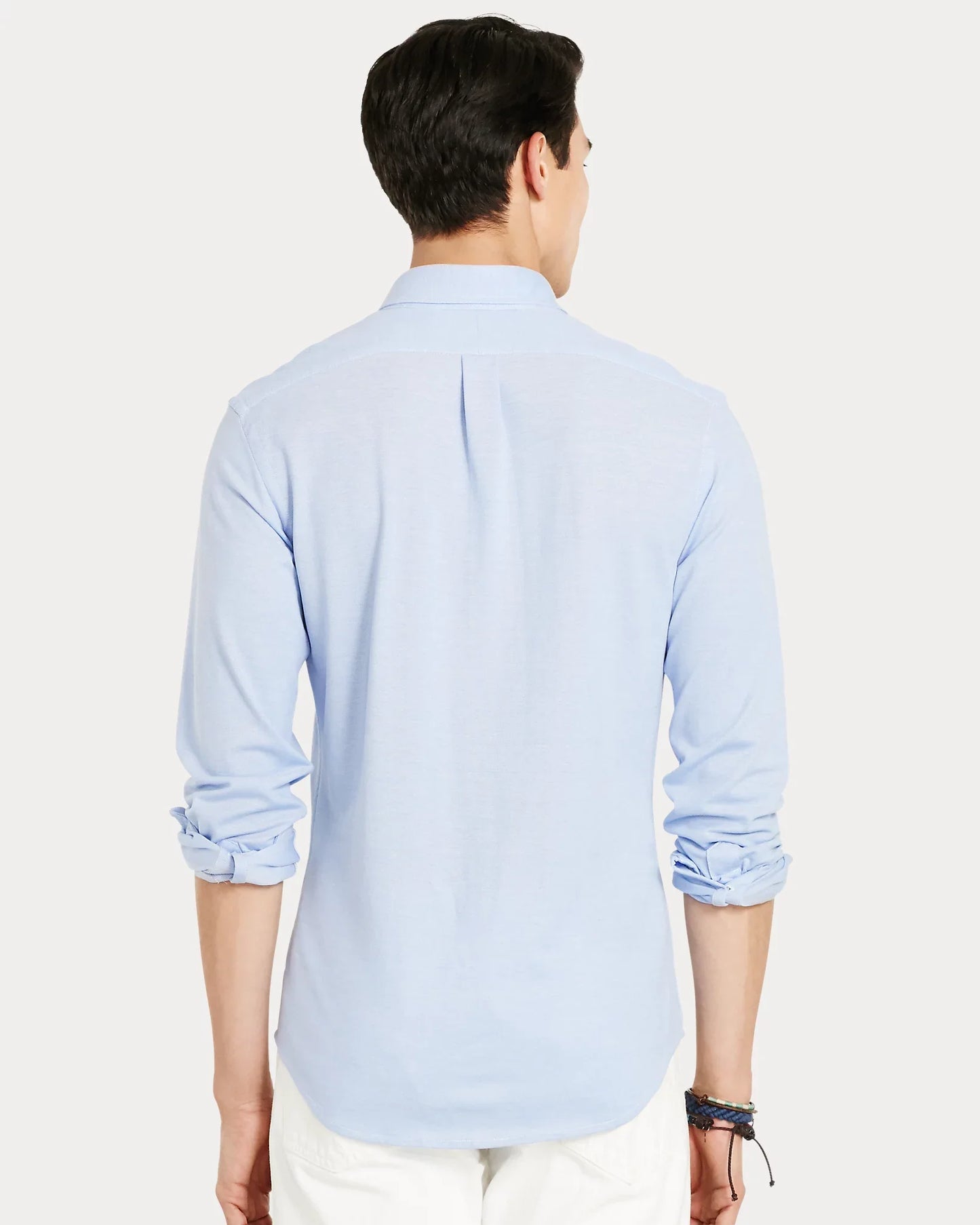 Polo Ralph Lauren Men's Classic-Fit Button Down Collar Solid Dress Shirt Color Blue Size 17 34/35