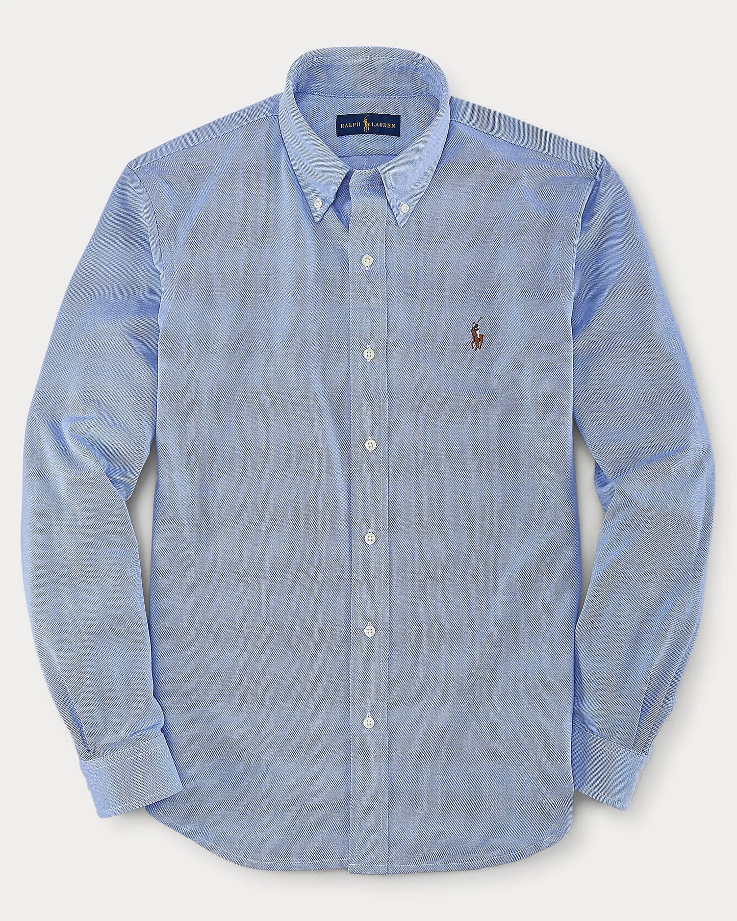 Polo Ralph Lauren Men's Classic-Fit Button Down Collar Solid Dress Shirt Color Blue Size 17 34/35