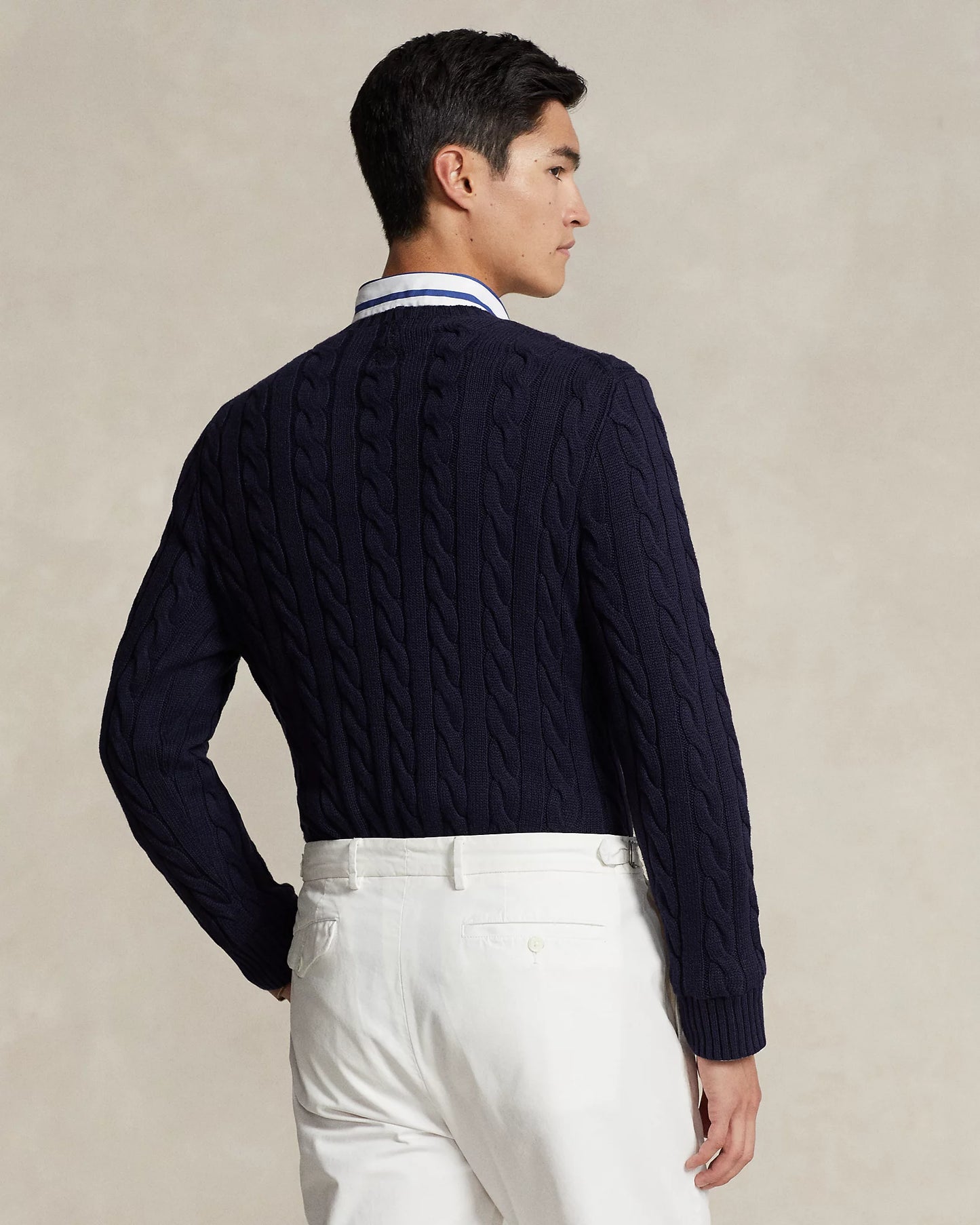 Polo Ralph Lauren Men's Cable-Knit Cotton Sweater Color Hunter Navy Size 2XL